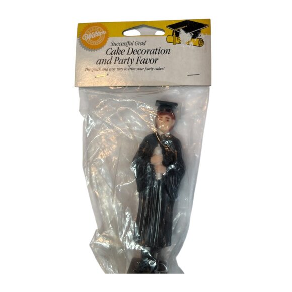 Wilton 4.5" Successful Grad Male Graduate Figurine Cake Decoration & Party Favor - Picture 2 of 5